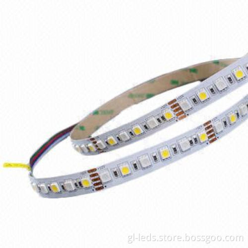 Constant voltage design RGB + W flexible LED strip light